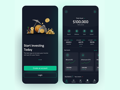 Crypto App UI design app design ui ux