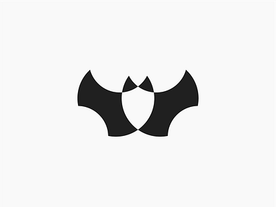 Bat bat black branding circle concept design flat graphic design logo minimalistic vector