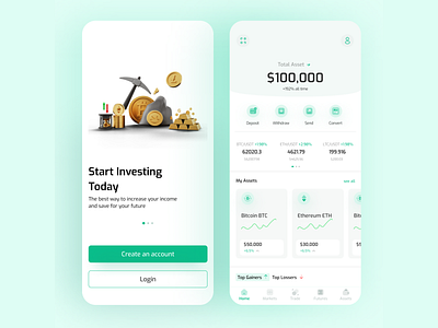 Crypto App UI design app design ui ux