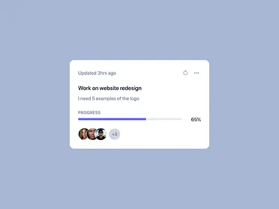 Project card with progress - Webpixels avatars bootstrap card components dashboard progress project status uiux users web app