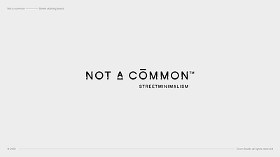 NOT A COMMON Logotype graphic design icon logo logotype type typography