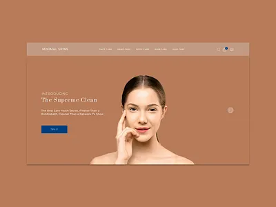 Minimal Skins Home Page app branding design e commerce illustration logo ui vector web web design