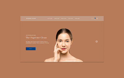 Minimal Skins Home Page app branding design e commerce illustration logo ui vector web web design