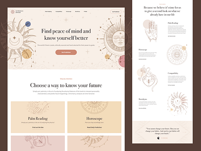 Astrology | Horoscope | Palm Reading Website aesthetic astro astrology biorithym compatibility design horoscope landing magic moon numerology palm reading prediction spirituality stars sun tarot web website zodiac