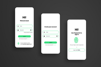Sign in - Sign up form | Mobile | Light theme app design mobile sign in sign up