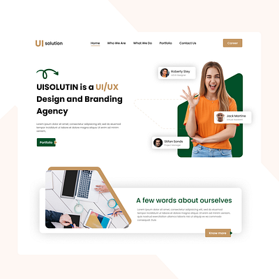 creative IT agency web UI design shot branding creative design dessigner illustration logo mockup ui uiux web design