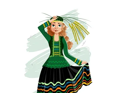 Laku 2d 2d art character character design colors costume designer design fashion fashion designer flat girl illustration illustrator iranian girl vector
