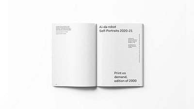 Ai-Da Robot, Design Museum Catalogue art artist book book design catalogue editorial design exhibition gallery graphic design