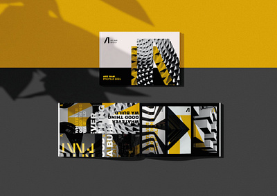 Profile branding design geometric