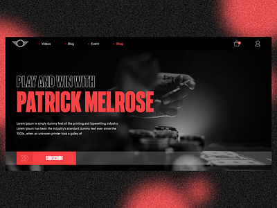 Website concept for a popular influencer book branding casino design flat illustration logo ui ux vector