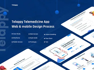 Telemedicine App Website Design with Case Study agency website ui app landing page app website design creative ui doctor landing page telemedicine app telemedicine case study telemedicine landing page telemedicine website