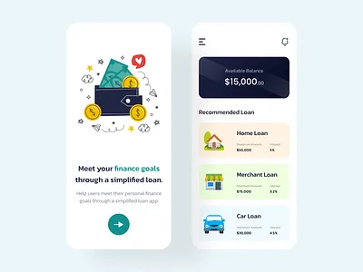 Loan App UI app app design loan app mobile app ui uidesign uiux ux
