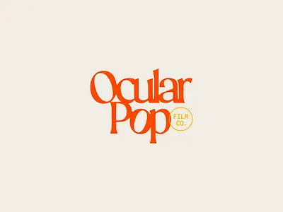 OcularPop Film Co Logo bold branding bright design film film co identity logo ocular pop type typography