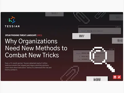 Spear Phishing Threat Landscape 2021 branding chart cybersecurity data data visualization design graph pixel art report research