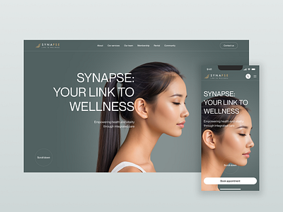 Wellness landing page landing page ui