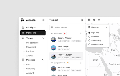 Shipping SaaS Management Platform design ui ux