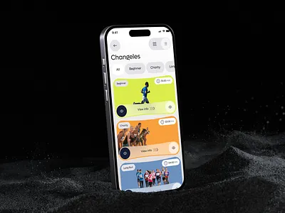 Runbeat - Running App Tracker android app card community development health ios list mobile responsive run tabs tracker ui