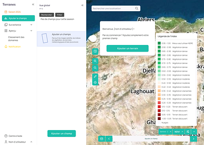 Terranes – Satellite-Based Agricultural Monitoring Web App branding design ui ux