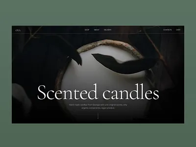 Soy candles landing page landing page ui