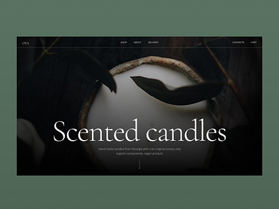 Soy candles landing page landing page ui