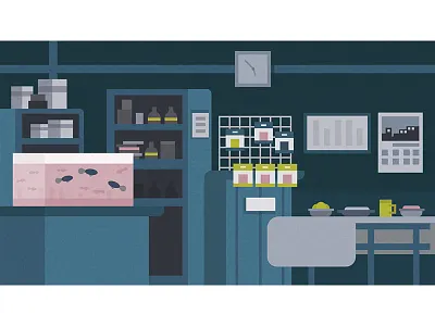 Inside Shop with Aquarium - Apikatri adobe apikatri building concept design house illustration illustrator landscape love shop simple sisiimaji tirta kusuma wardana vector