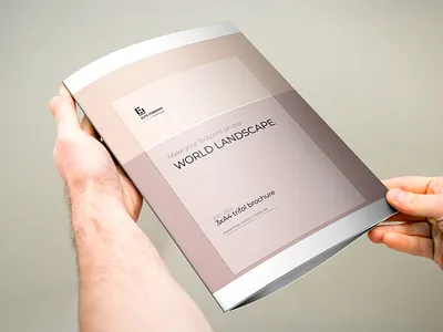3xA4 Trifold Brochure annual report bifold brochure booklet branding brochure business corporate design illustration