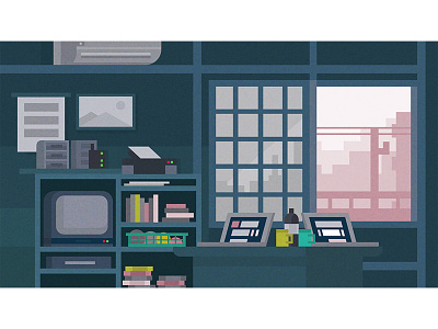 Inside Work Frome Home House - Apikatri adobe apikatri art busy concept design house illustration illustrator landscape love notebook room simple sisiimaji tirta kusuma wardana vector wfh work from home