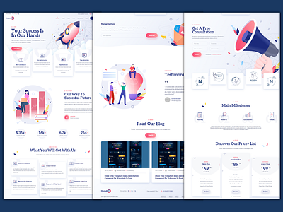 Numerio-Digital Marketing Web HTML5 Template Design aency portfolio