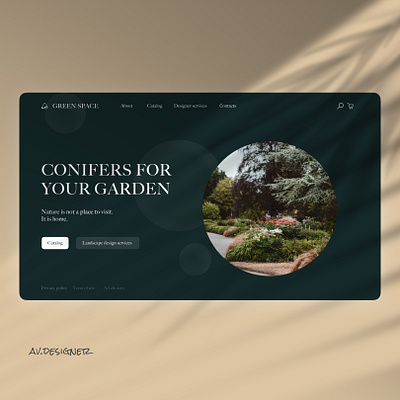 Landing page design concept for a garden center figma landingpage ui ux webdesign