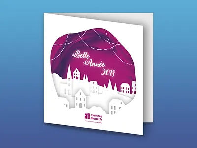 AVendreALouer - Greeting card christmas design greeting card illustration illustrator indesign print real estate