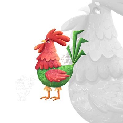 Mister Rooster Character design art children illustration deli design illustration illustrator kid art procreate raster illustration rooster