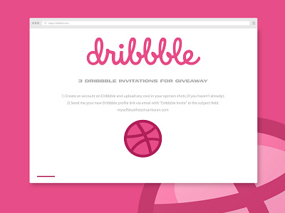 Dribbble Invite Giveaway dribbble invitation dribbble invite free free dribbble giveaway graphic design india invitation invites