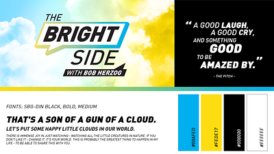 The Bright Side with Bob Herzog Web Show Branding branding design graphic design logo typography vector