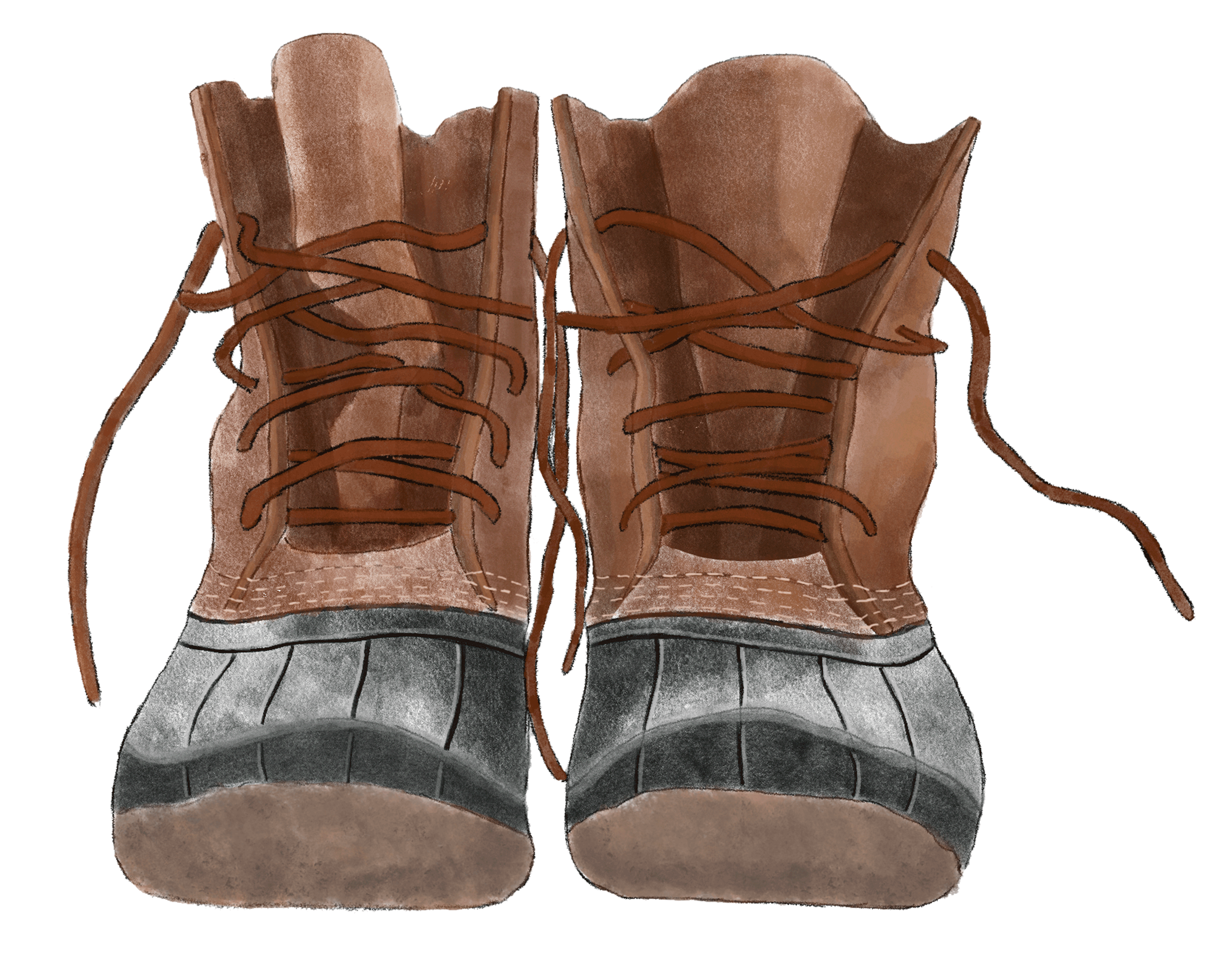 The Work Boots autumn boots design fall graphic design illustration procreate watercolour