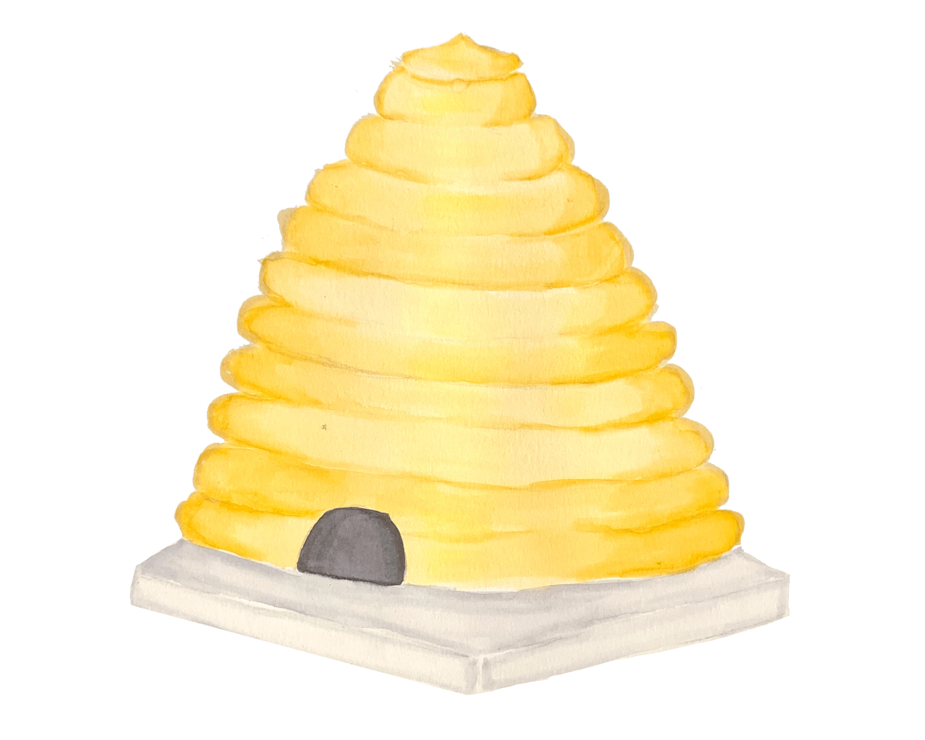 The Hive beehive design graphic design hive illustration painting watercolour
