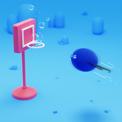 Basketball - lowepoly 3d 3d 3dcharacter basketball blender design graphic design lowpoly moddeling
