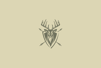 Deer hunting logo animal antlers arrows bow bowhunting branding buck classic deer elk hunter hunting illustration logo mark outdoors t shirt vector white tailed deer whitetail