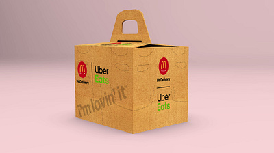 Uber Box Delivery For McDonald's 3d branding