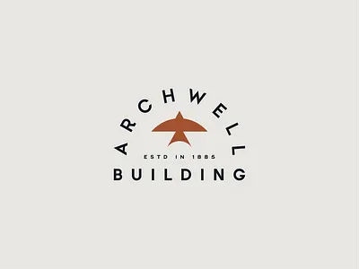 Archwell Building arches bird branding design icon lockup logo mark mn office building property real estate logo realestate rebrand sparrow typography