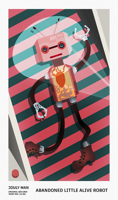 Dying Live Robot darwing design illustration illustrator