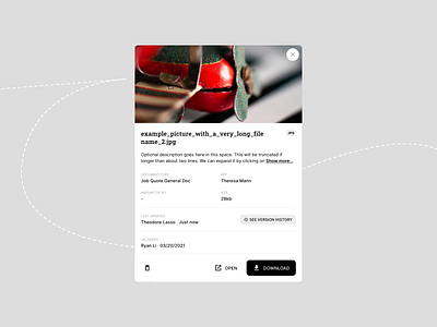 Document Details, Interface Design Playground adobe xd document details documents files interface playground redesign storage ui