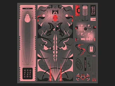 The Gate abstract art abstract illustratrion color palette color scheme contemporary art dark dark illustration digital art graphic art grid illustration illustrator symbols vector art vector graphics vector illustration vectors visual art