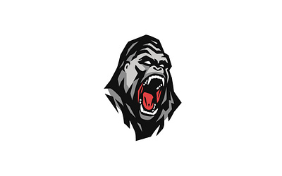 Gorilla Gym logo aggressive animal branding classic gorilla gym illustration logo mark masculine masculinity negative space power vector workout