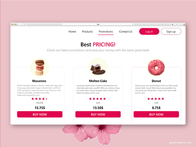 Pricing adobe xd dailyui dailyui030 dailyui30 design desserts mac pro macpro mockups photoshop price pricing ui ux webdesign website