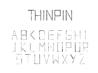 Font - THINPIN design font graphic design modern typography vector