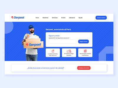 Serpost Website Postal Service figma ui web webdesign