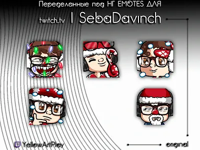 EMOTE for Streamer - SebaDavinch ^) branding design emote icon illustration logo smile twitch смайлы