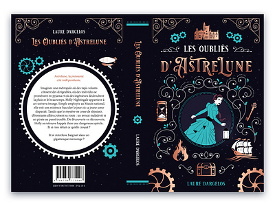 Book Cover - Les Oubliés d'Astrelune book book design design graphic design illustration illustrator layout