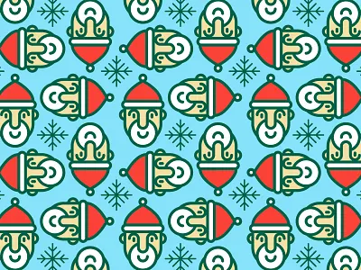 Santas Tile christmas mosaico navidad patron pattern santa santa claus tile xmas