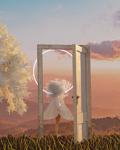 cloudy day 3d 3dart 3dillustration art blender blender3d dailyrender design illustration rendering